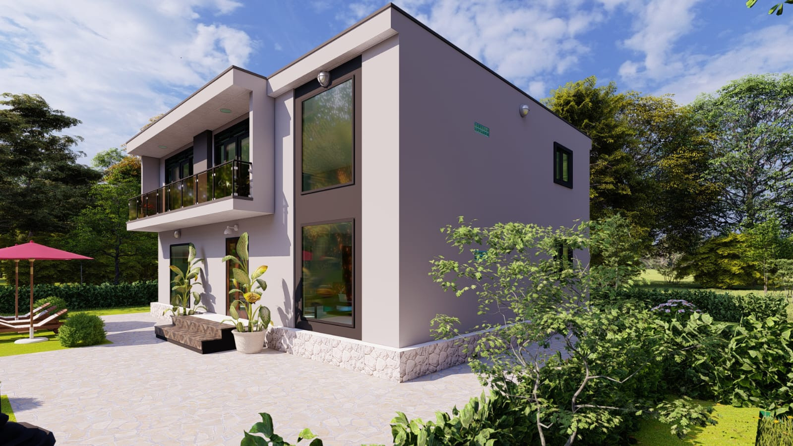 Villa R+1 sur plan —